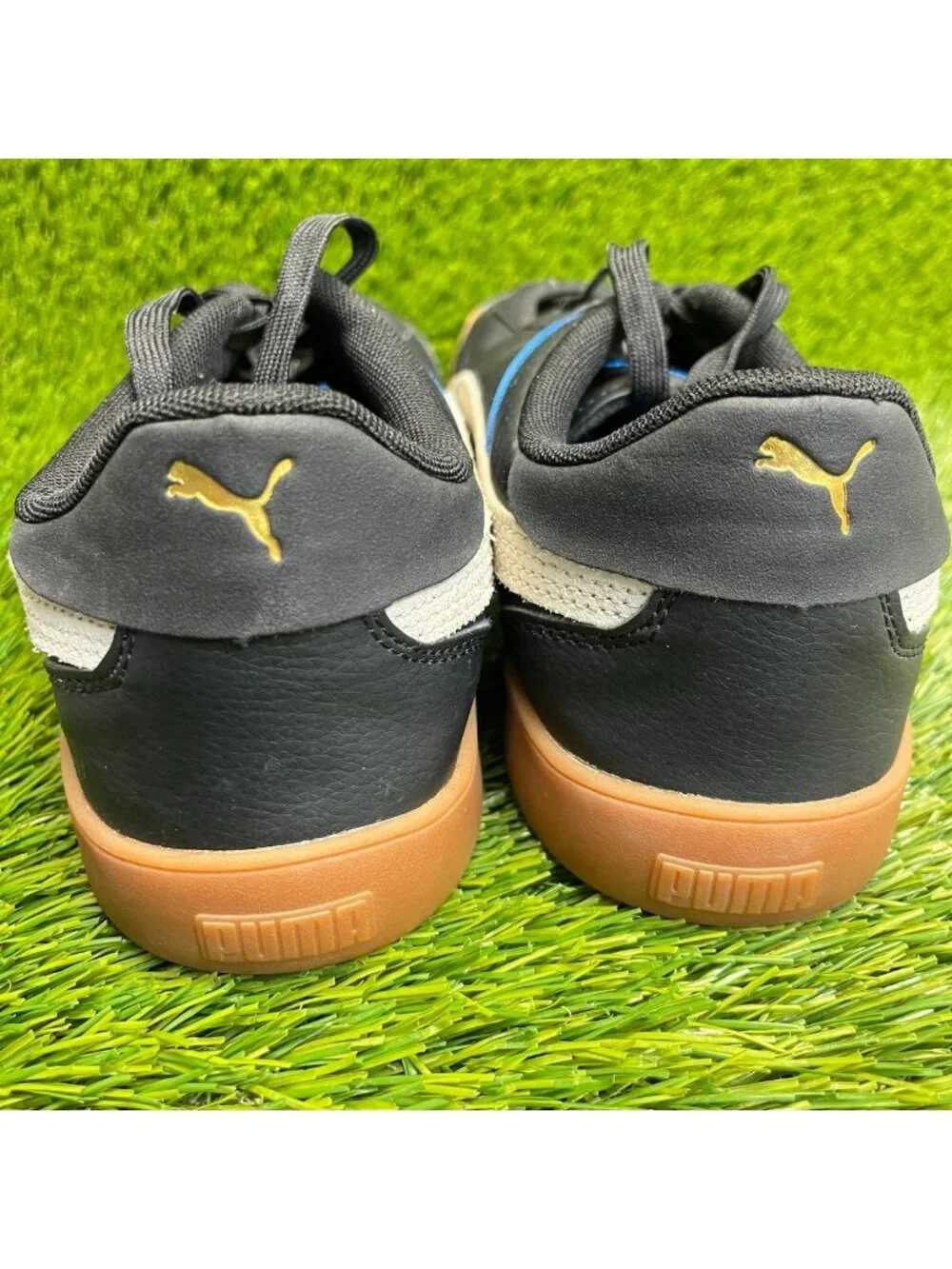 PUMA Club 5V5 Retro Academia Mens Size 10 Black Athletic Leather Shoes Sneakers